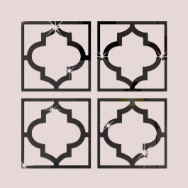 Decoración Mural moderna, 4 piezas, 20x20CM - Imagen 3