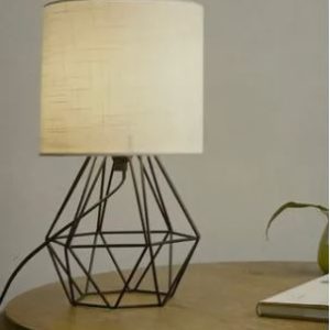 Lampara De Mesa Lampara Velador decoracion Elegante Metal